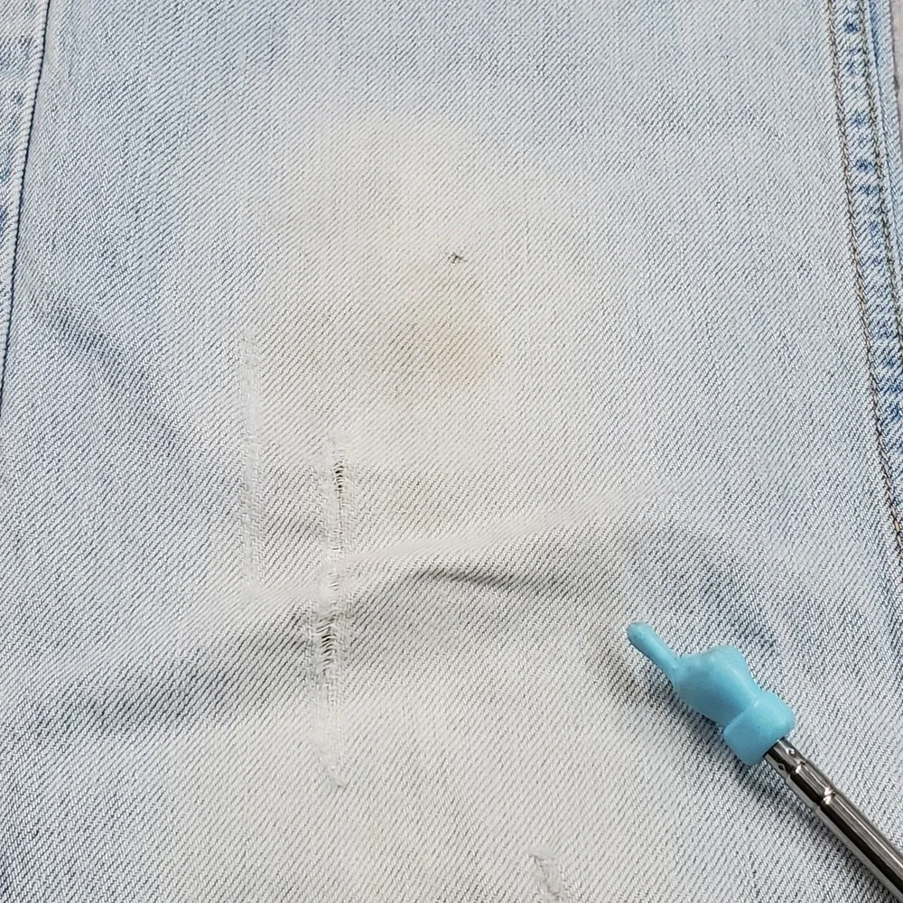 American Eagle Men Jeans 31X30 Light Blue Denim Embroidered Bootcut READ